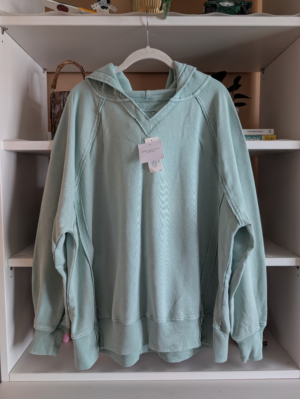 American Eagle AE Big Hug Oversized Notch Neck Hoodie